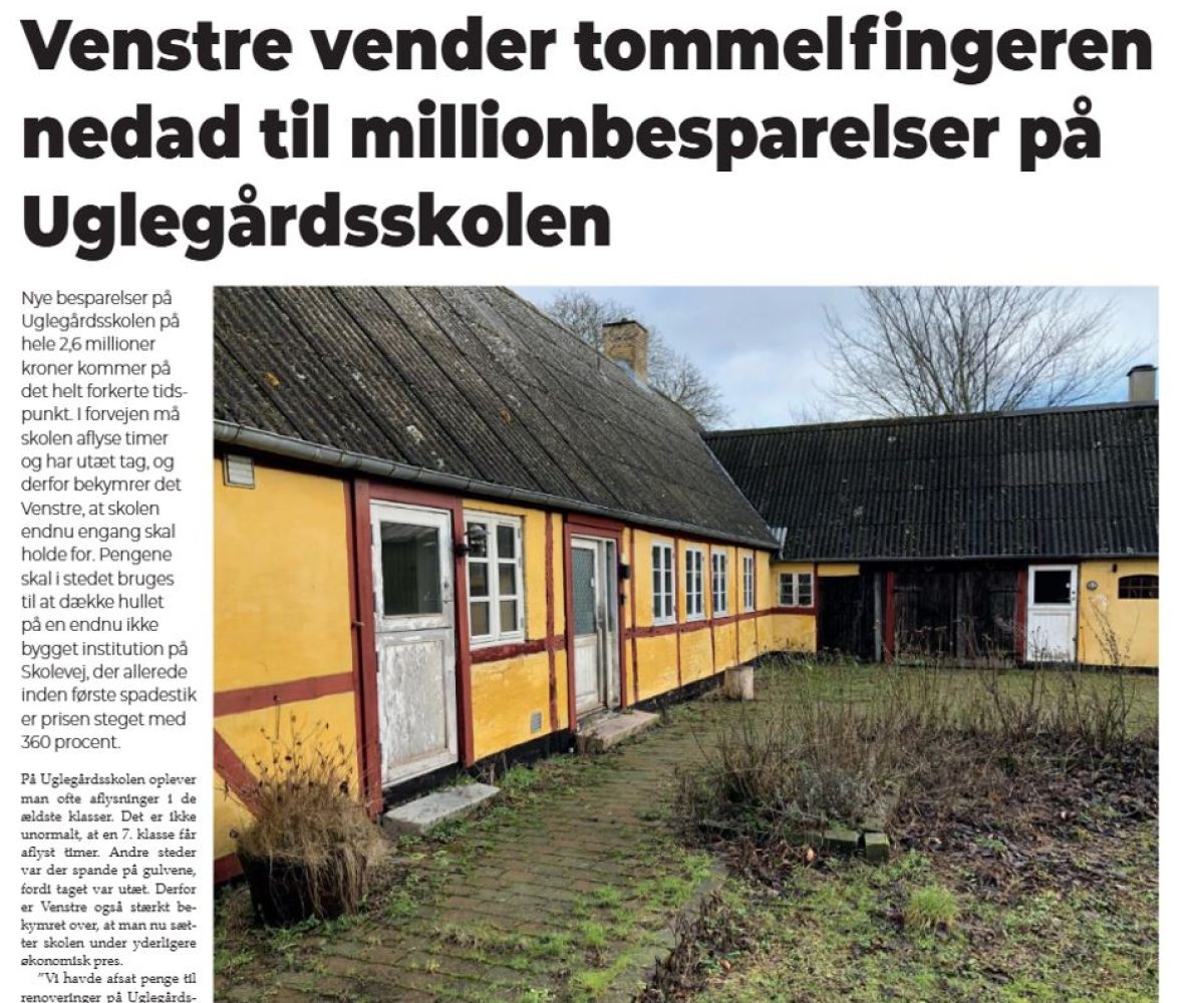 Nej Til Besparelser På Uglegårdsskolen